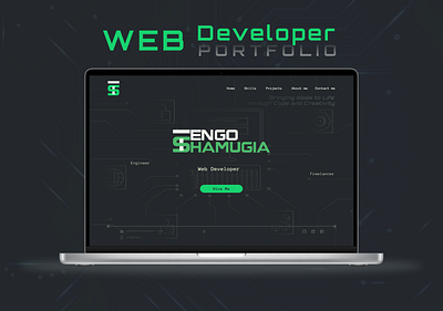 Portfolio Site for Web Developer app des design logo portfolio ui