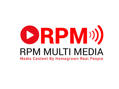 RPM Logo brand brand identity branding design graphic design illustration logo logo design logo designer multi media logo play logo rpm letter logo rpm logo rpm multimedia logo sound logo ui