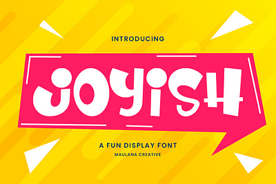 Joyish Fun Diplay Font animation branding design font fonts graphic design illustration logo nostalgic