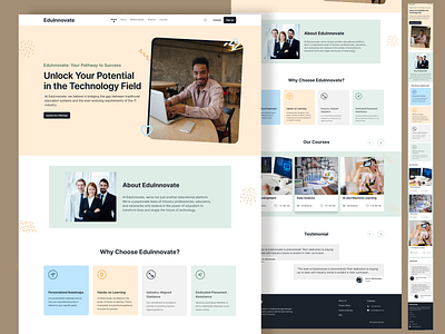 Education Landing page design ui ui ux uiux ux