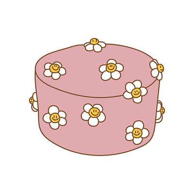 Smiley Cake cute design illustration
