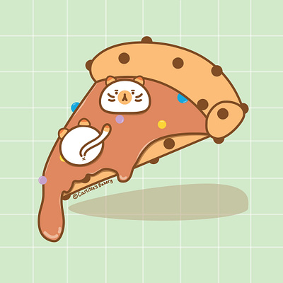 Marshmallow Cat Pizza 3d animation branding cute design graphic design illustration logo ui vector