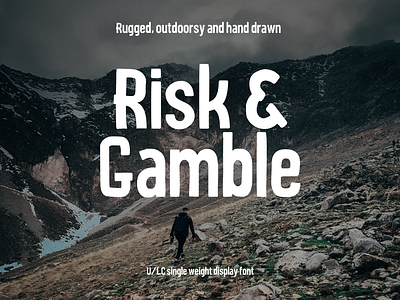 'Risk & Gamble' typography design design font design fontself graphic design illustrator lettering design logo otf typography design vector