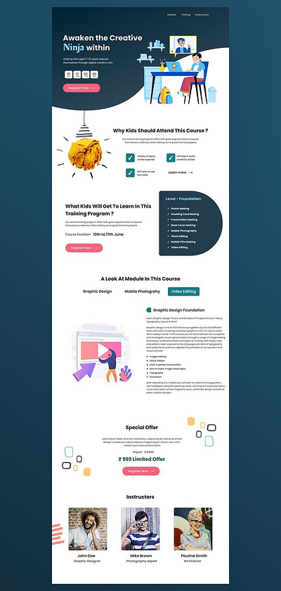 Landing pages for website branding design graphic design illustration la motion graphics typography ui ui landing page ux