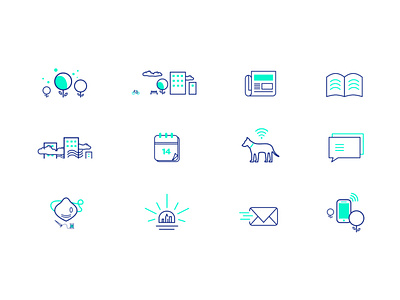 Kraków dla Mieszkańców icon set branding graphic design icon set illustrations ui