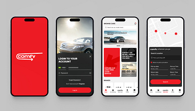 Car-Renting App Design car renting mobile app mobile app design product design ui user user experience user experience design ux uxui