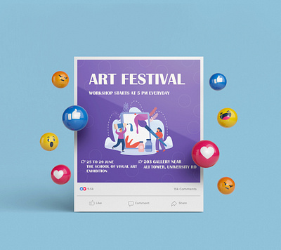 Art Fest Poster branding design designideas graphic design posterdesign posters socialmediaposter
