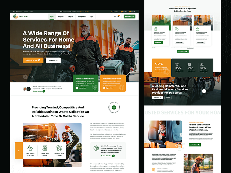 Trashco Waste Management business corporate creative design disposal services dumpster rental eco friendly environmental garbage pickup home waste recycling recycling services solar energy trash pickup waste collection waste disposal waste food waste management waste processing