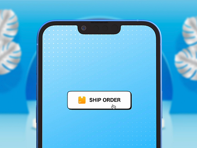 Interactive Ship Order Button animation button design ecommerce illustration motion graphics order button order now product design ship order ui