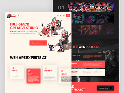 Wenlaunch Studios Landing Page agency ai anime branding character design character ip clean crypto japanese landing page sass startup ui web3