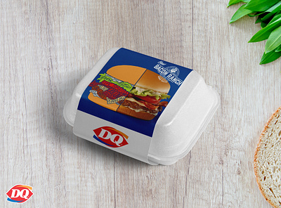 Dairy Queen Burger Packaging Design box branding burger creative design dairy queen flat design flyer graphic design illustration logo packaging photoshop productpackaging
