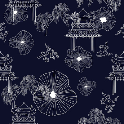 Japanese theme pattern design