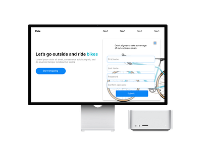 Popup signup page blue branding dailyui design design inspiration graphic design overlay popup popup page popup signup signup signup page ui uiux ux