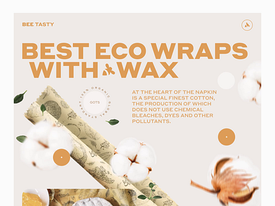 Website to Eco-Friendly Food Wraps animation bee creative design food graphic design landing light motion graphics promo russia ui wax web website wraps