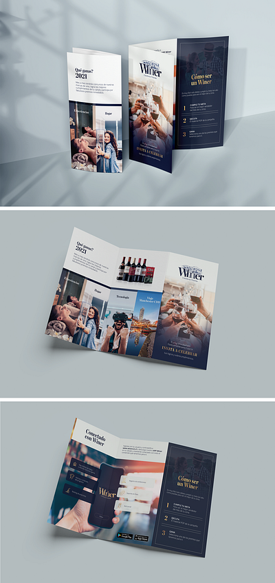 Winer Brochure brochure graphic design print trifold wine