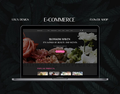 Flower Shop Homepage (concept) branding concept design e commerce flowershop (concept) illustration landing ui ux web site