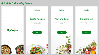 Recipes & Shopping List App app branding design graphic design illustration logo typography ui ux vector