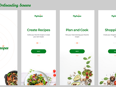 Recipes & Shopping List App app branding design graphic design illustration logo typography ui ux vector