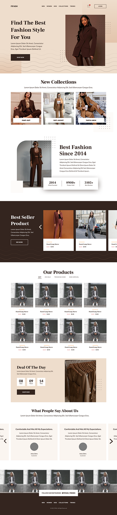 Fashion Landing Page ui