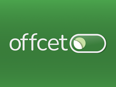 OFFCET LOGO DESIGN branding colours digital innovation green green design green ui illustrator leaf logo logo design logo ideation nunito seed toggle toggle switch type typography ui web3 web3 logos