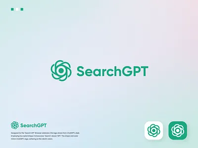 Search GPT Logo Design ai logo app logo artificial intelligence brand identity branding business chat gpt gpt logo interface logo minimal minimalism minimalist search logo startup symbol website logo