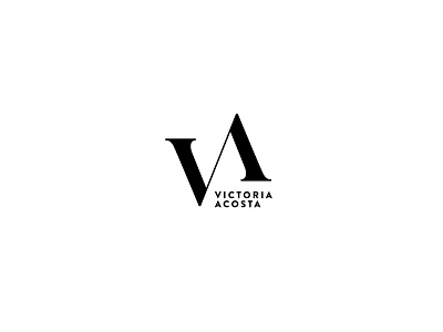 Logo: Victoria Acosta design graphic design letter logo logo design minimal typography