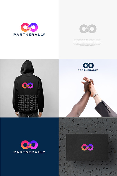PartnerAlly_Logo design branding clean creative logo design graphic design handshake illustration infinite logo minimal minimalist modern simple simple clean interface