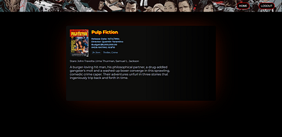 Tarantino top 10 movies website css design figma frontend html javascript movies ui web web design web site