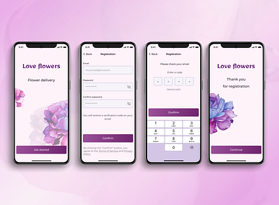 Flowers delivery Mobile design figma flowers delivery mobile design ui