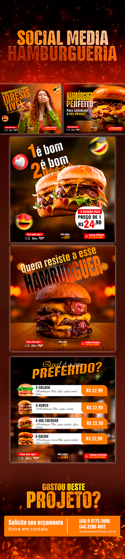 SOCIAL MEDIA | HAMBURGUERIA adobephotoshop hamburgueria marketing marketingdigital post projeto socialmedia