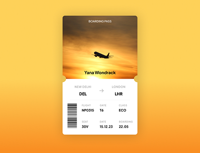 Boarding Pass 024 aeroplane boarding pass branding clean dailyui dailyui024 design flight graphic design illustration pass ticket ui ux