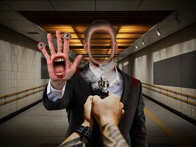 Pesadilla - Foto montaje surrealista ( diseño propio ) 2023