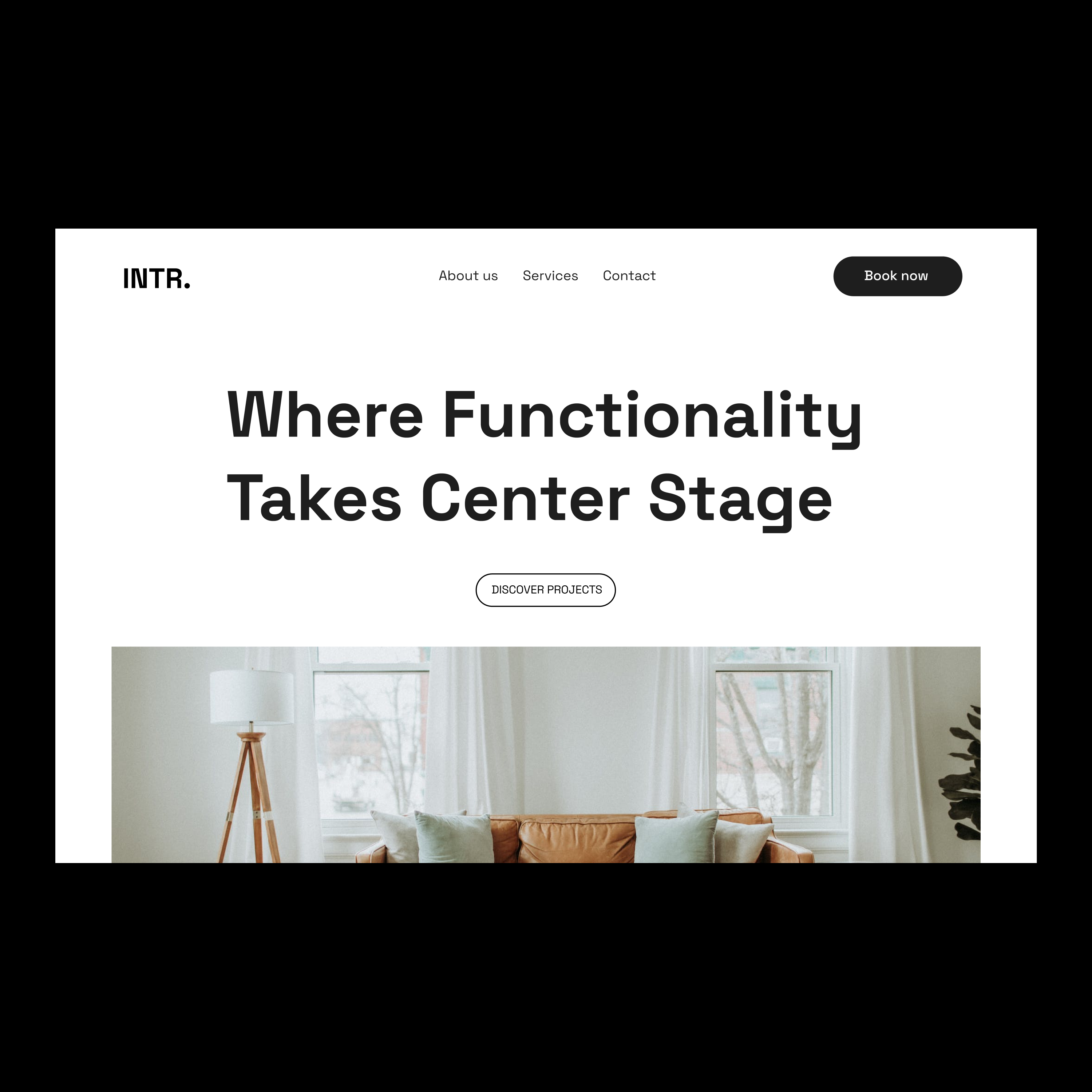 Interior studio design landing page ui uidesign uiinspiration uiux user experience user interface ux uxdesign uxinspiration web web design webdesign website