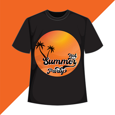 Hot Summer Party t shirts design sun