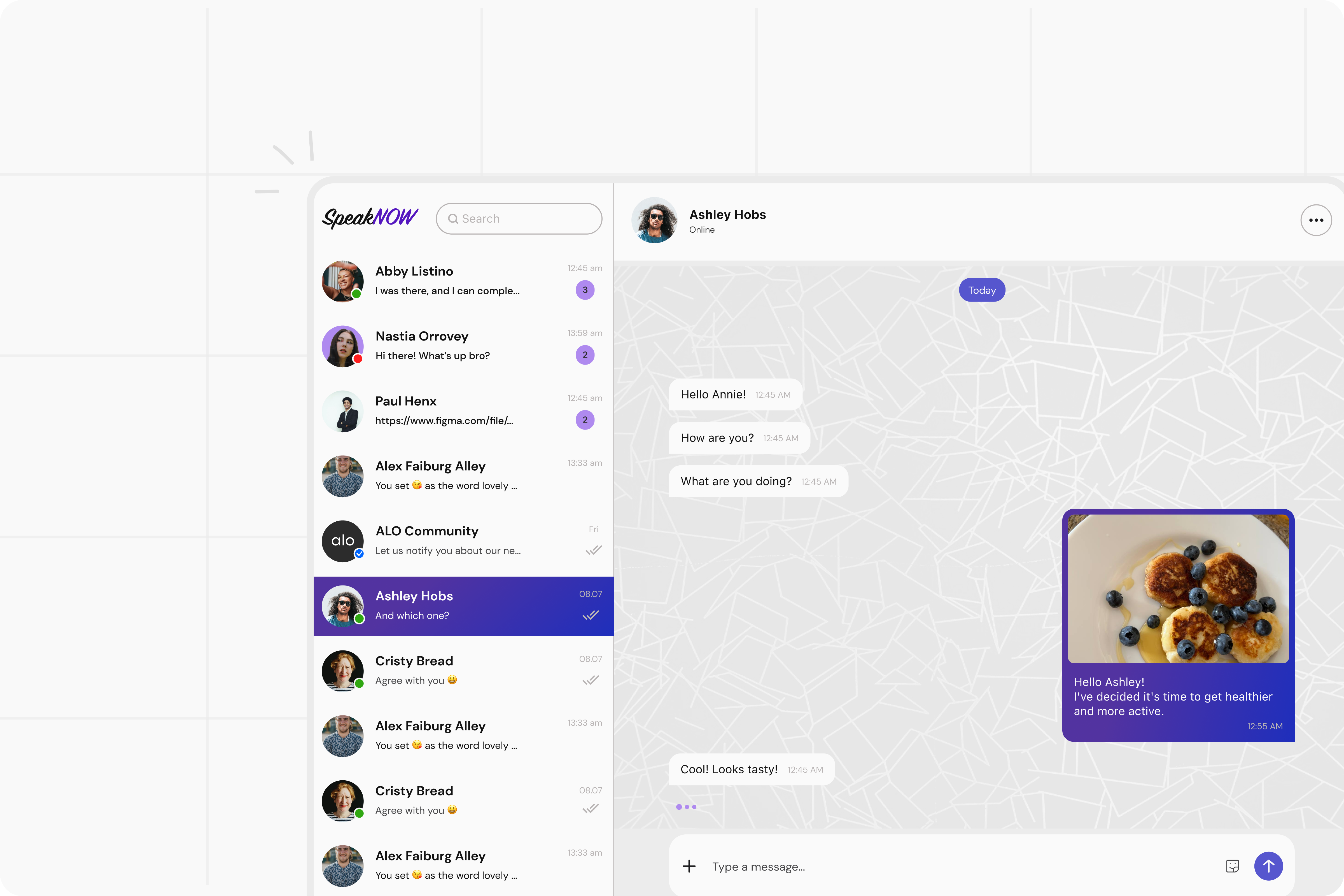 Messaging App conversation conversationapp dailyui design messagingapp messenger mobileapp speaking ui uiux design