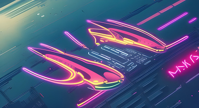 Daft Punk Whale port cyberpunk art futuristic art wallpaper