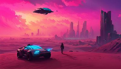 The Arrival cyberpunk art futuristic art wallpaper