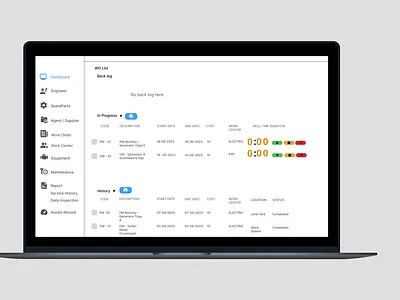 Computerized Maintenance Management System Web App Design app dashboard design graphic design illustration ui ux web web app