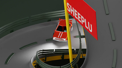 raceing car 3d animation blender design
