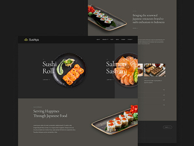 Sushiya - Japanese Restaurant Website Design food japan japanese landing page restaurant sushi ui ui design web design website