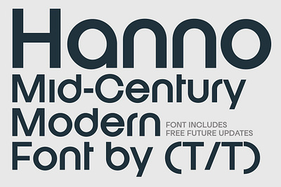 Hanno Mid Century Modern Sans Serif retro futuristic font