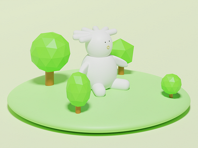 White 3d Character 3d 3ddesign blender character cute white