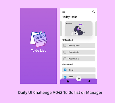 Daily UI To-Do List or Manager #042 dailyui mobileapp todoapp todolist ui uidesign uiux uiuxdesign ux uxdesign