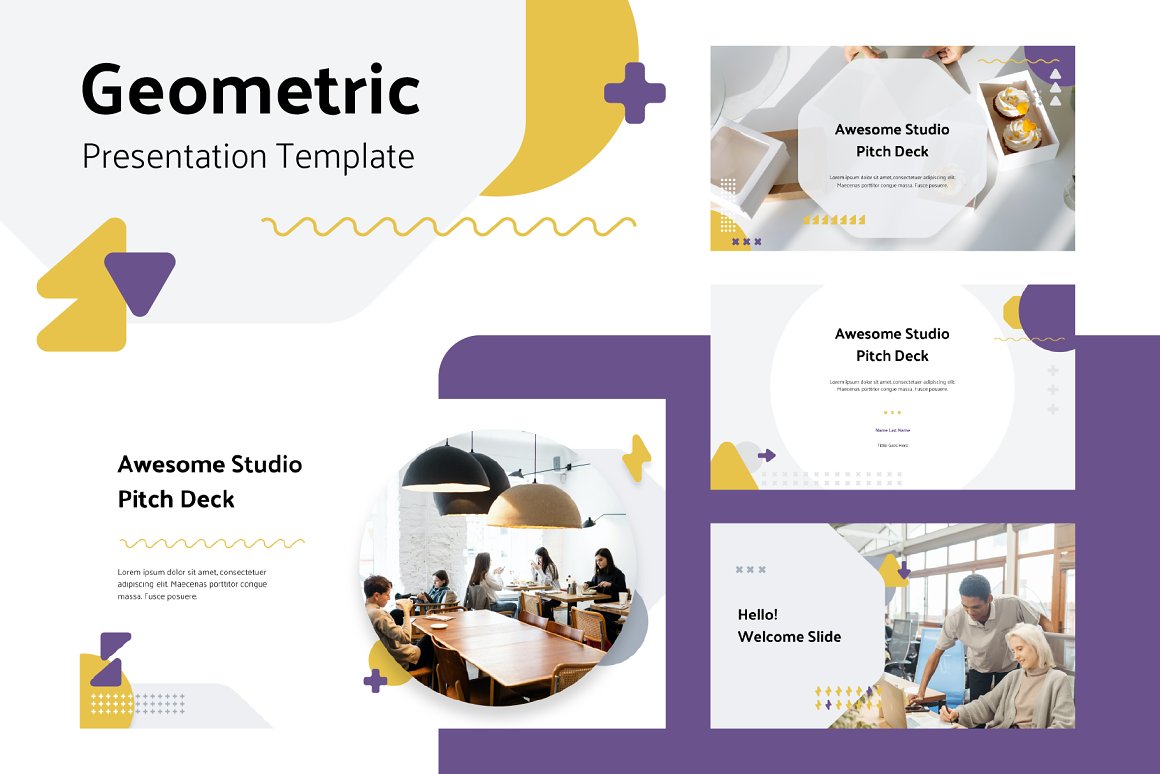 Geometric - PowerPoint Template #2 app branding design graphic design illustration logo typography ui ux vector