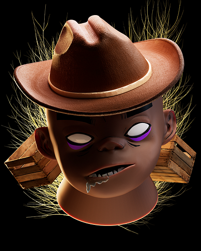 Russel in Mexico 3d c4d character gorillaz illustration redshift
