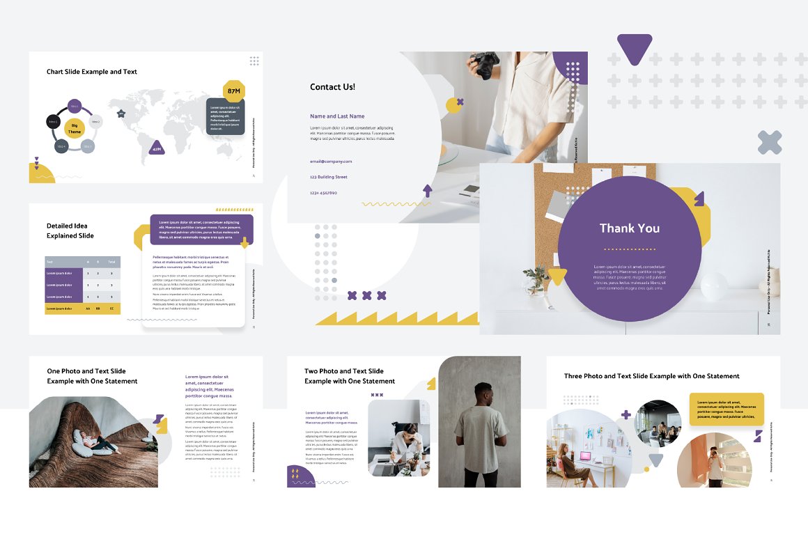 Geometric - PowerPoint Template #7 app branding design graphic design illustration logo typography ui ux vector