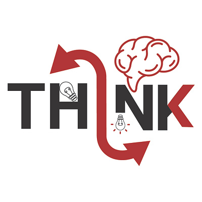 THINK graphic design idea logo think thinktypography typography uniq wordmark