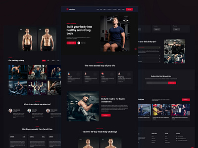 Fitness HTML5 Template 3d animation branding class club fitness fitness course graphic design gym gym course health logo motion graphics sport trining workuot yoga