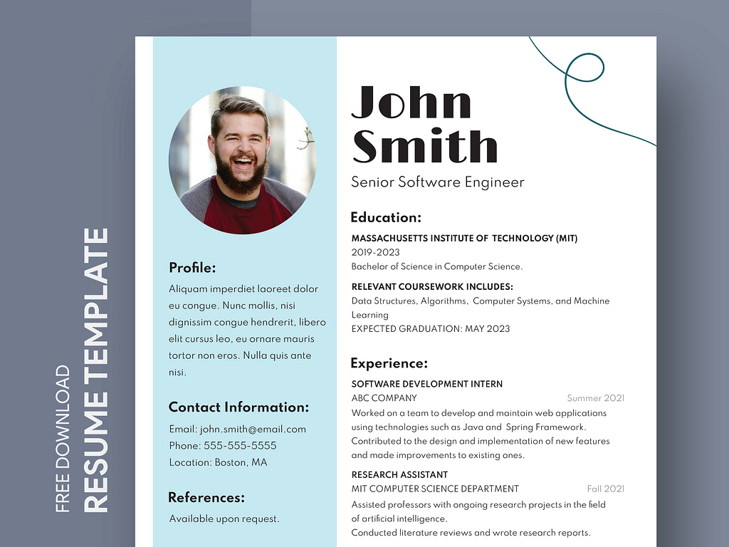 College Student Resume Free Google Docs Template by Free Google Docs ...