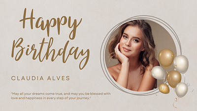 Motion Graphics Happy Birthday Video Message for Claudia Alves design graphic design motion graphics video message